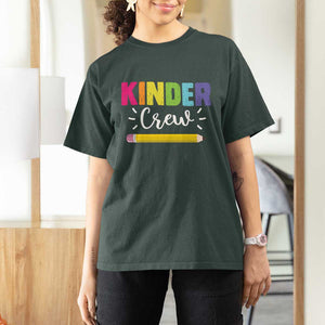 Kinder Crew T Shirt For Women Kindergarten Back To School TS11 Dark Forest Green Print Your Wear