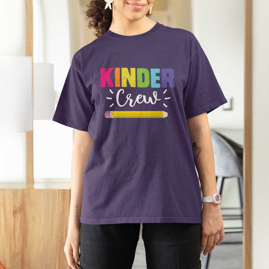 Kinder Crew T Shirt For Women Kindergarten Back To School TS11 Purple Print Your Wear