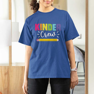 Kinder Crew T Shirt For Women Kindergarten Back To School TS11 Royal Blue Print Your Wear