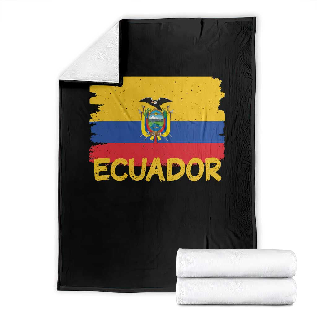 Ecuadorian Heritage Brushstroke Ecuador Flag Graphic Throw Blanket