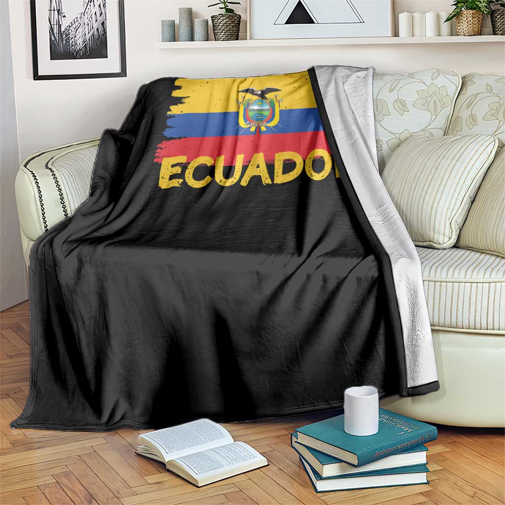 Ecuadorian Heritage Brushstroke Ecuador Flag Graphic Throw Blanket
