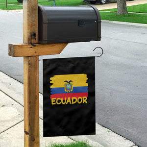 Ecuadorian Heritage Brushstroke Ecuador Flag Graphic Garden Flag