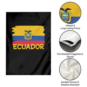 Ecuadorian Heritage Brushstroke Ecuador Flag Graphic Garden Flag