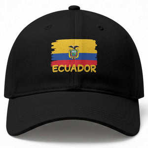 Ecuadorian Heritage Brushstroke Ecuador Flag Graphic Baseball Cap