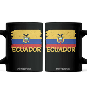 Ecuadorian Heritage Brushstroke Ecuador Flag Graphic Coffee Mug