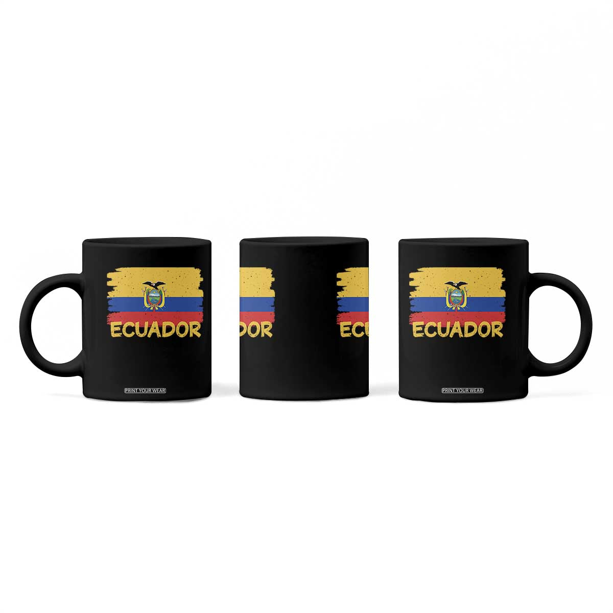 Ecuadorian Heritage Brushstroke Ecuador Flag Graphic Coffee Mug