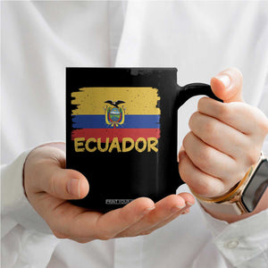 Ecuadorian Heritage Brushstroke Ecuador Flag Graphic Coffee Mug