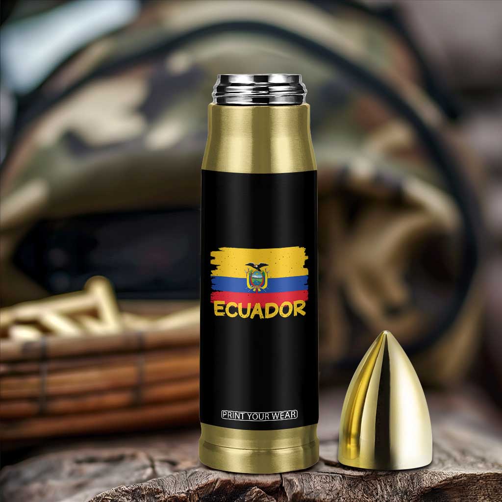 Ecuadorian Heritage Brushstroke Ecuador Flag Graphic Bullet Tumbler