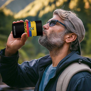 Ecuadorian Heritage Brushstroke Ecuador Flag Graphic 4 in 1 Can Cooler Tumbler