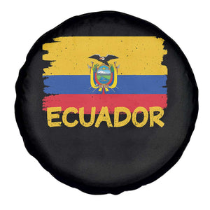 Ecuadorian Heritage Brushstroke Ecuador Flag Graphic Spare Tire Cover
