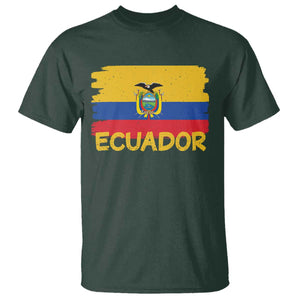 Ecuadorian Heritage Brushstroke Ecuador Flag Graphic T Shirt