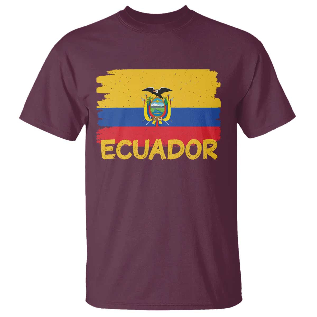 Ecuadorian Heritage Brushstroke Ecuador Flag Graphic T Shirt