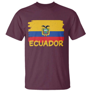 Ecuadorian Heritage Brushstroke Ecuador Flag Graphic T Shirt