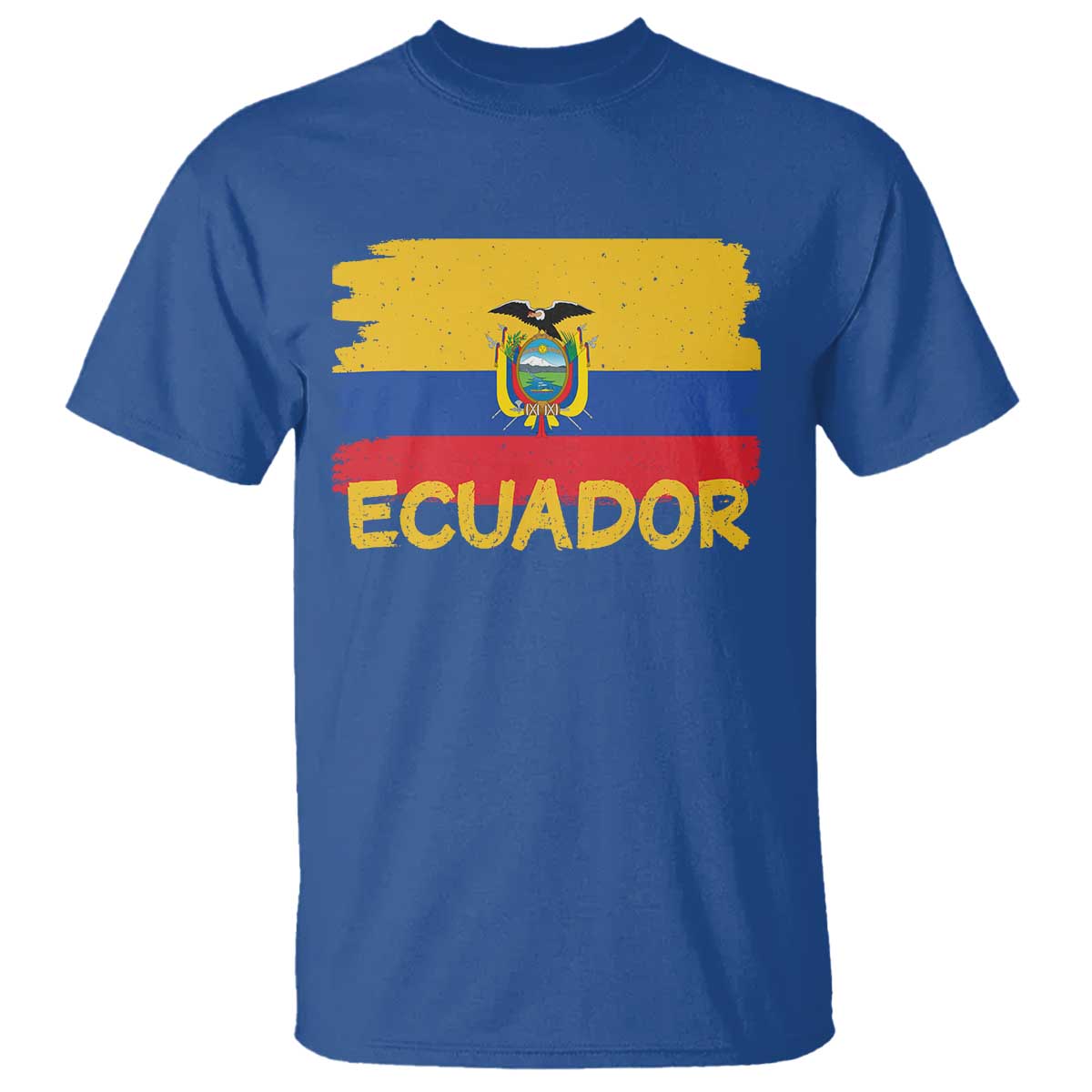 Ecuadorian Heritage Brushstroke Ecuador Flag Graphic T Shirt