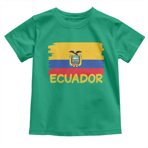 Ecuadorian Heritage Brushstroke Ecuador Flag Graphic Toddler T Shirt