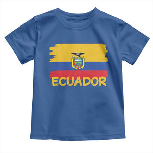 Ecuadorian Heritage Brushstroke Ecuador Flag Graphic Toddler T Shirt
