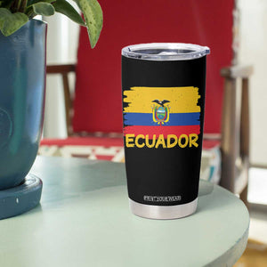 Ecuadorian Heritage Brushstroke Ecuador Flag Graphic Tumbler Cup