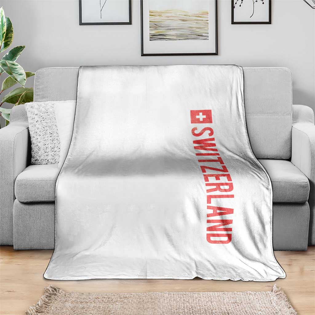 Switzerland Heritage Vintage Swiss Flag Schweiz Throw Blanket