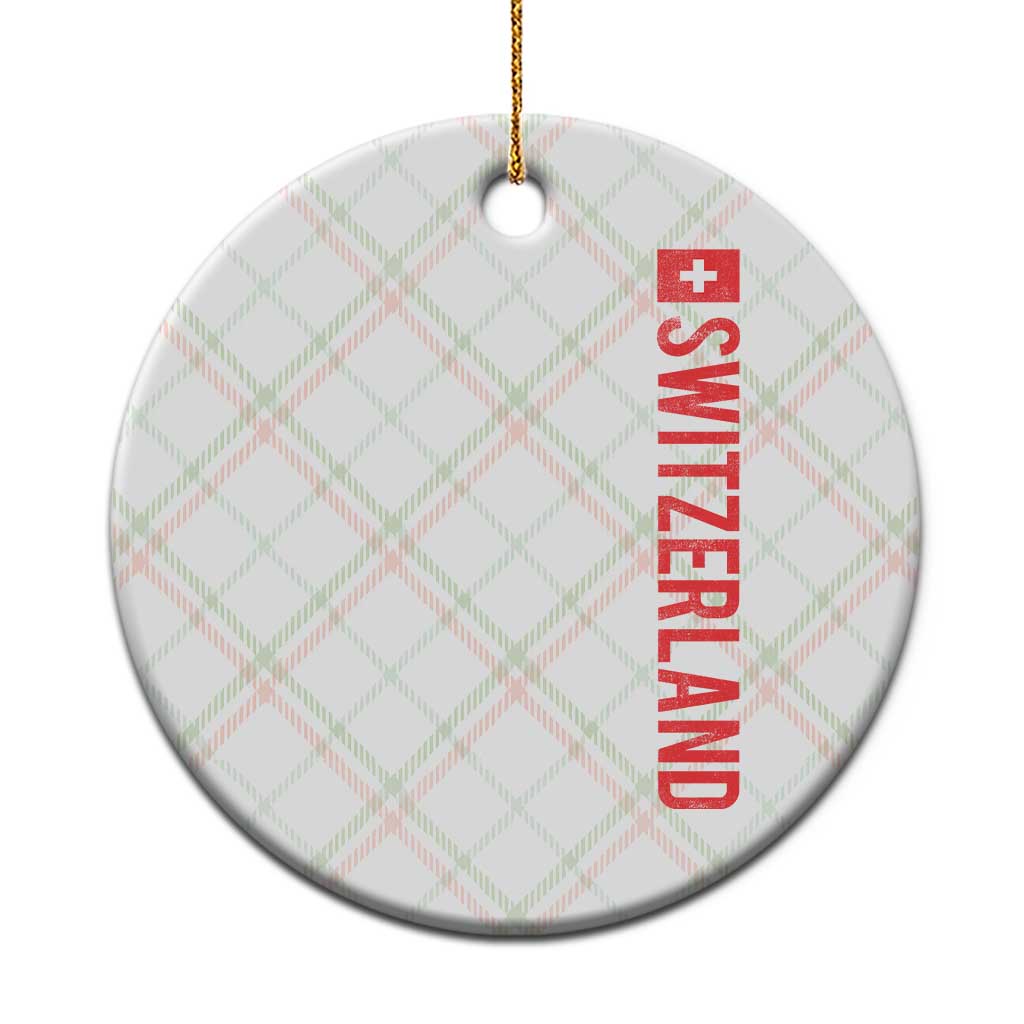 Switzerland Heritage Vintage Swiss Flag Schweiz Ceramic Ornament
