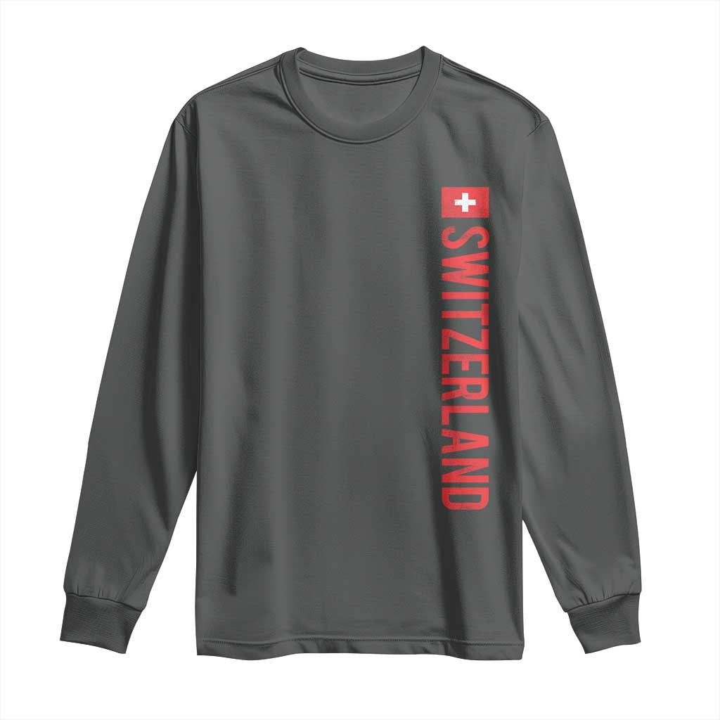 Switzerland Heritage Vintage Swiss Flag Schweiz Long Sleeve Shirt