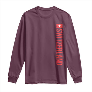 Switzerland Heritage Vintage Swiss Flag Schweiz Long Sleeve Shirt