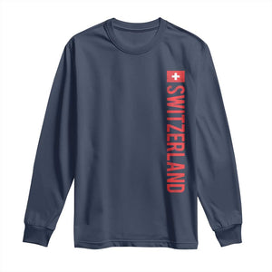 Switzerland Heritage Vintage Swiss Flag Schweiz Long Sleeve Shirt