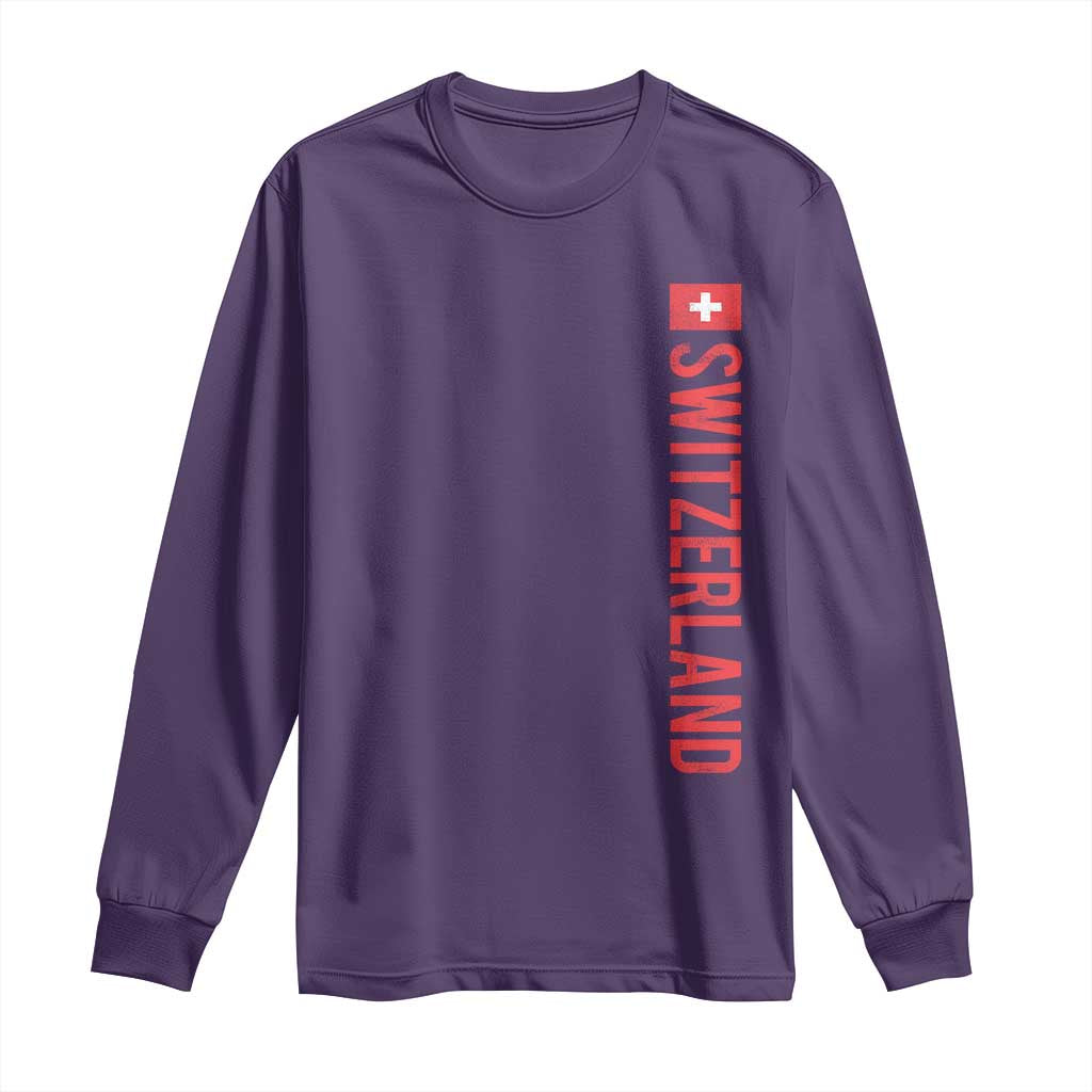Switzerland Heritage Vintage Swiss Flag Schweiz Long Sleeve Shirt