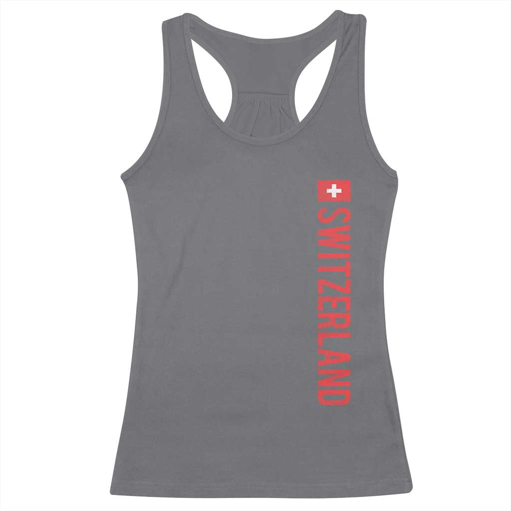 Switzerland Heritage Vintage Swiss Flag Schweiz Racerback Tank Top