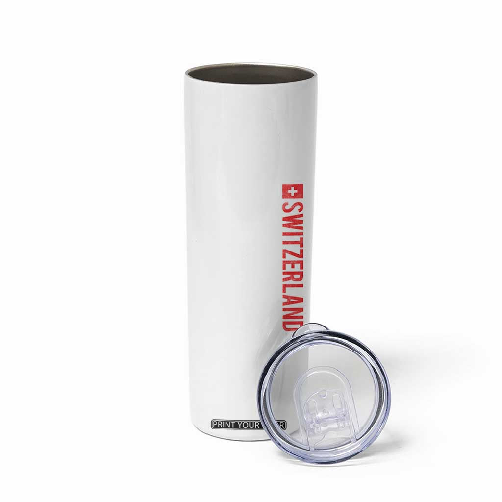 Switzerland Heritage Vintage Swiss Flag Schweiz Skinny Tumbler