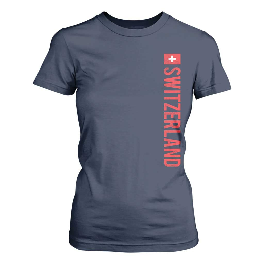 Switzerland Heritage Vintage Swiss Flag Schweiz T Shirt For Women