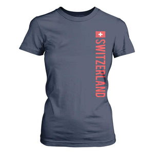 Switzerland Heritage Vintage Swiss Flag Schweiz T Shirt For Women
