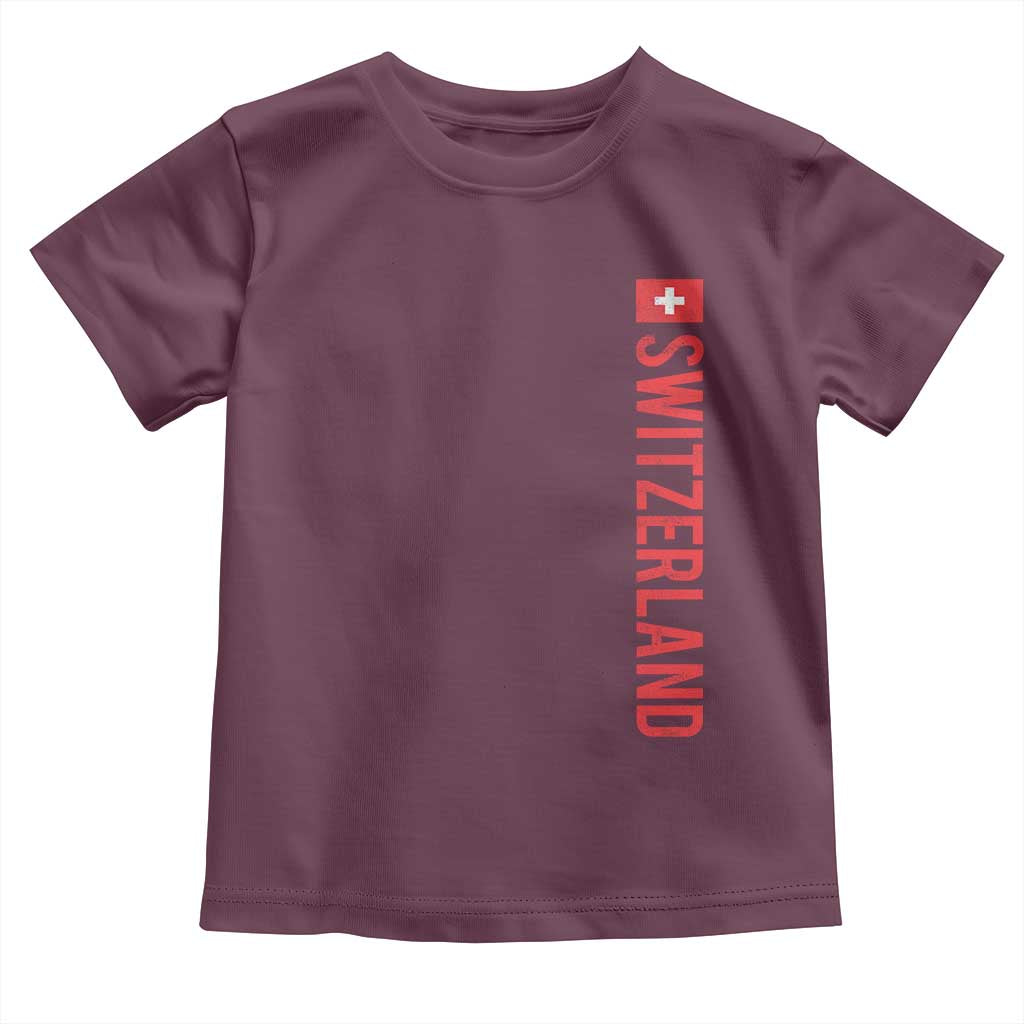 Switzerland Heritage Vintage Swiss Flag Schweiz Toddler T Shirt