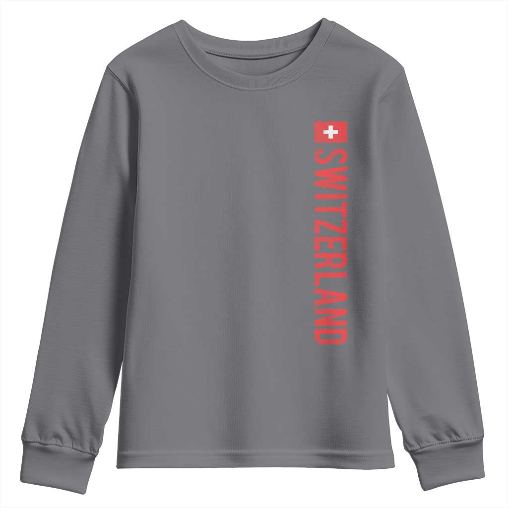 Switzerland Heritage Vintage Swiss Flag Schweiz Youth Sweatshirt