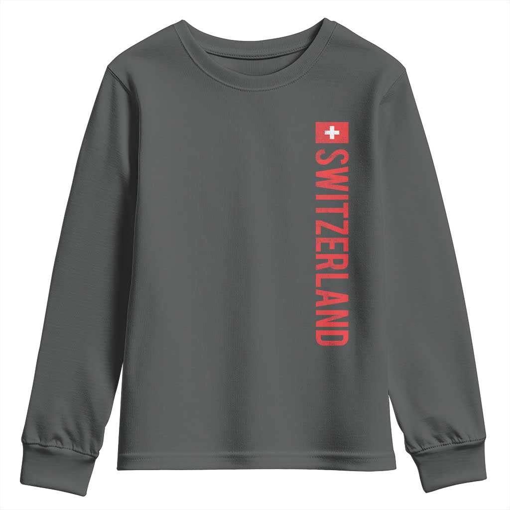 Switzerland Heritage Vintage Swiss Flag Schweiz Youth Sweatshirt