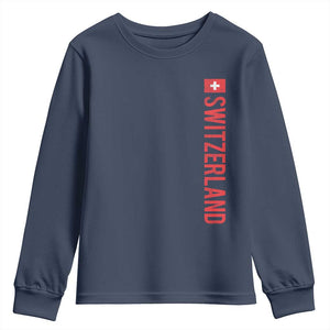 Switzerland Heritage Vintage Swiss Flag Schweiz Youth Sweatshirt