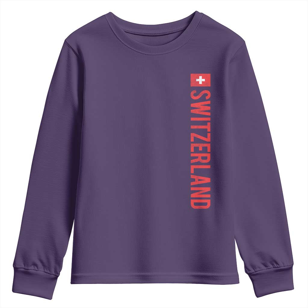 Switzerland Heritage Vintage Swiss Flag Schweiz Youth Sweatshirt