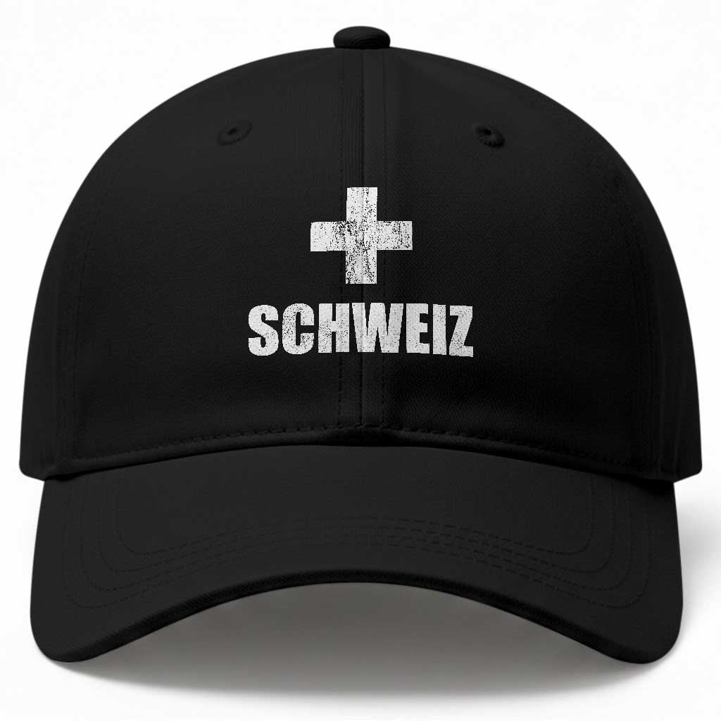 Schweiz Swiss German Vintage Cross Flag Switzerland Roots Baseball Cap