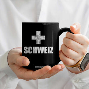 Schweiz Swiss German Vintage Cross Flag Switzerland Roots Coffee Mug