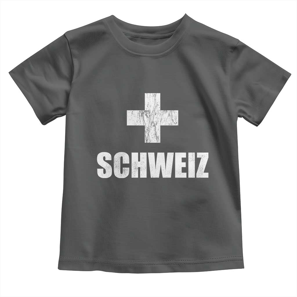Schweiz Swiss German Vintage Cross Flag Switzerland Roots Toddler T Shirt