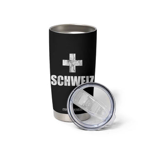 Schweiz Swiss German Vintage Cross Flag Switzerland Roots Tumbler Cup