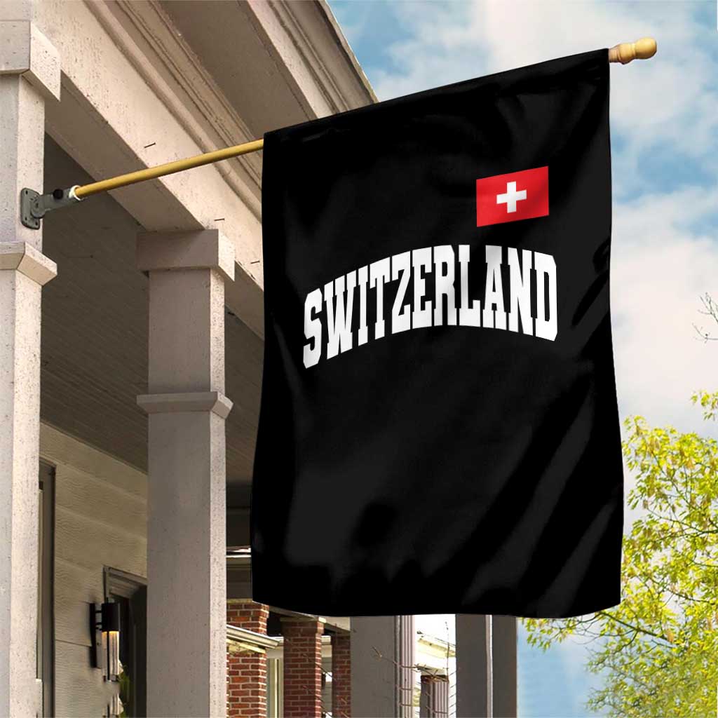 Switzerland Sports Throwback Design Garden Flag Vintage Swiss Flag Soccer Jersey Style