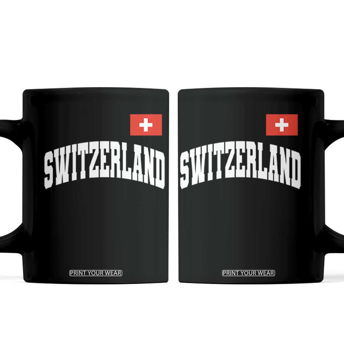 Switzerland Sports Throwback Design Coffee Mug Vintage Swiss Flag Soccer Jersey Style