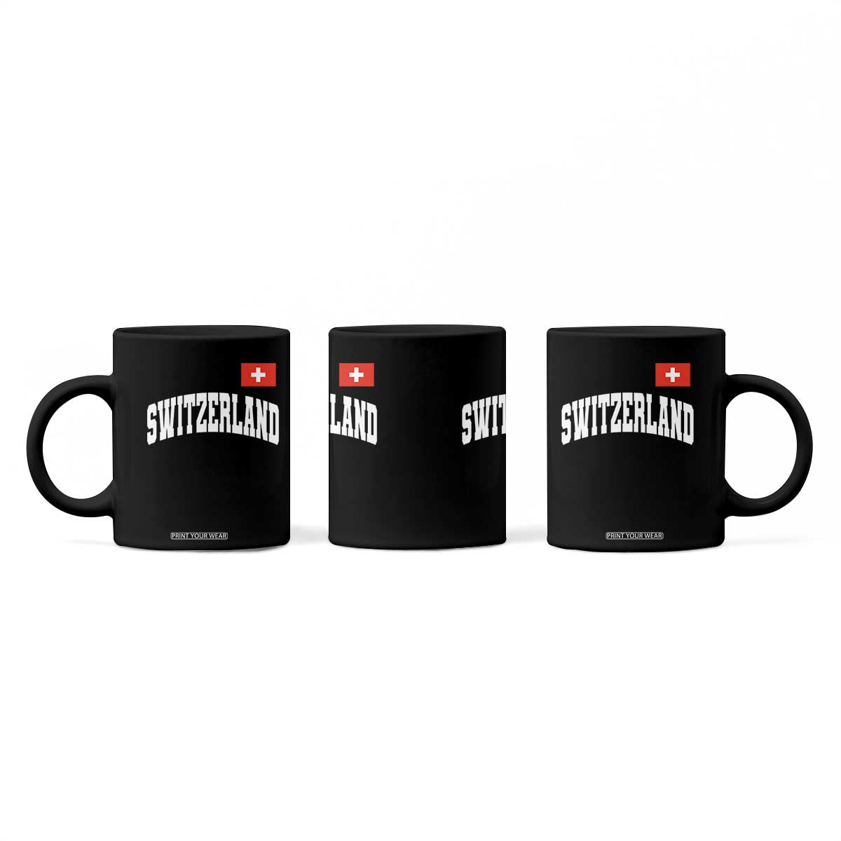 Switzerland Sports Throwback Design Coffee Mug Vintage Swiss Flag Soccer Jersey Style
