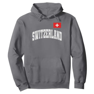 Switzerland Sports Throwback Design Hoodie Vintage Swiss Flag Soccer Jersey Style