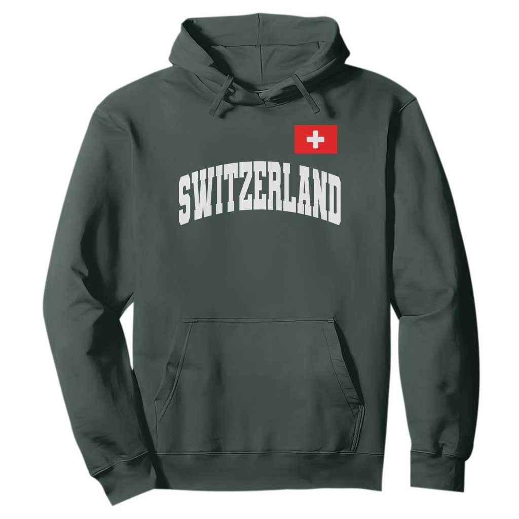 Switzerland Sports Throwback Design Hoodie Vintage Swiss Flag Soccer Jersey Style