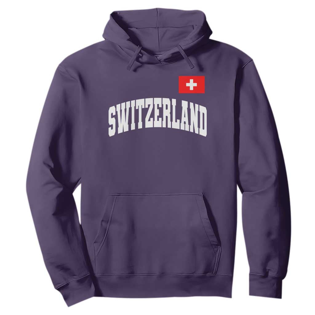 Switzerland Sports Throwback Design Hoodie Vintage Swiss Flag Soccer Jersey Style