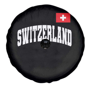 Switzerland Sports Throwback Design Spare Tire Cover Vintage Swiss Flag Soccer Jersey Style