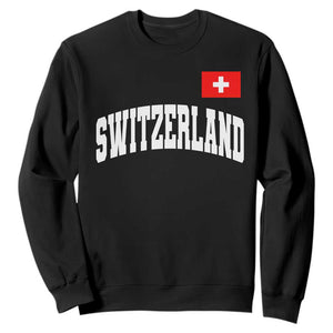 Switzerland Sports Throwback Design Sweatshirt Vintage Swiss Flag Soccer Jersey Style
