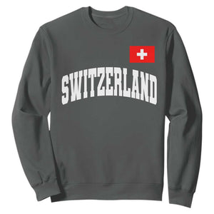 Switzerland Sports Throwback Design Sweatshirt Vintage Swiss Flag Soccer Jersey Style