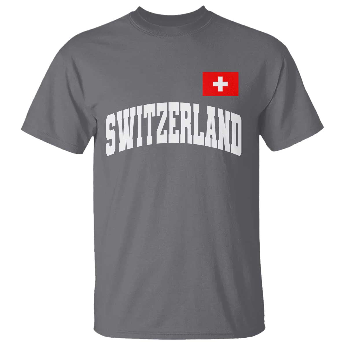 Switzerland Sports Throwback Design T Shirt Vintage Swiss Flag Soccer Jersey Style